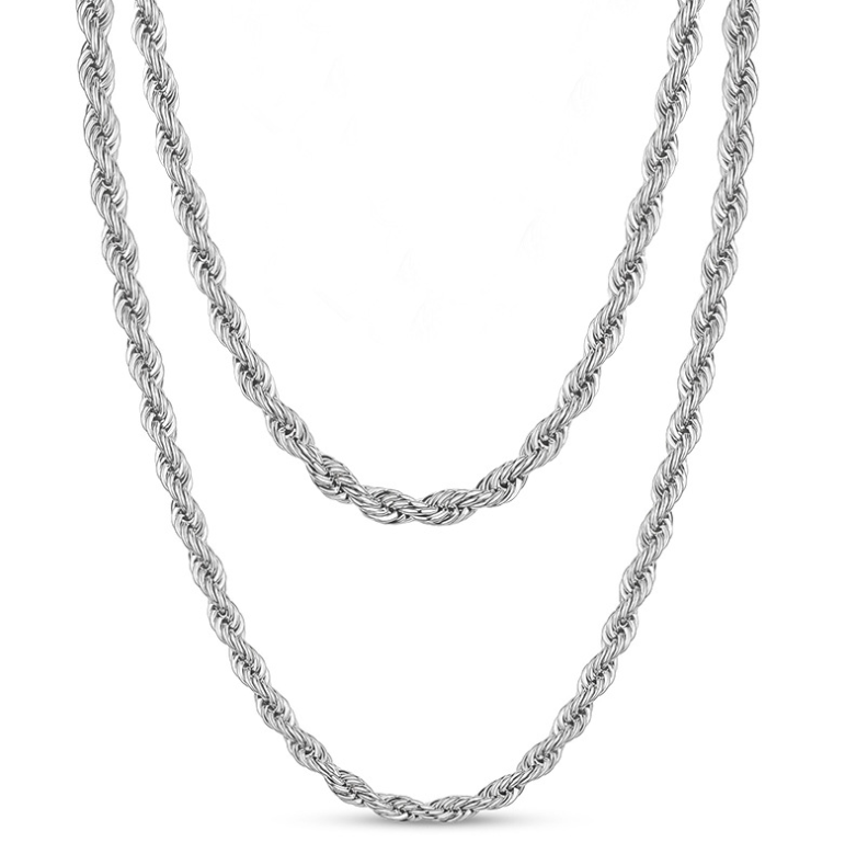 Colier Rope - Argintiu